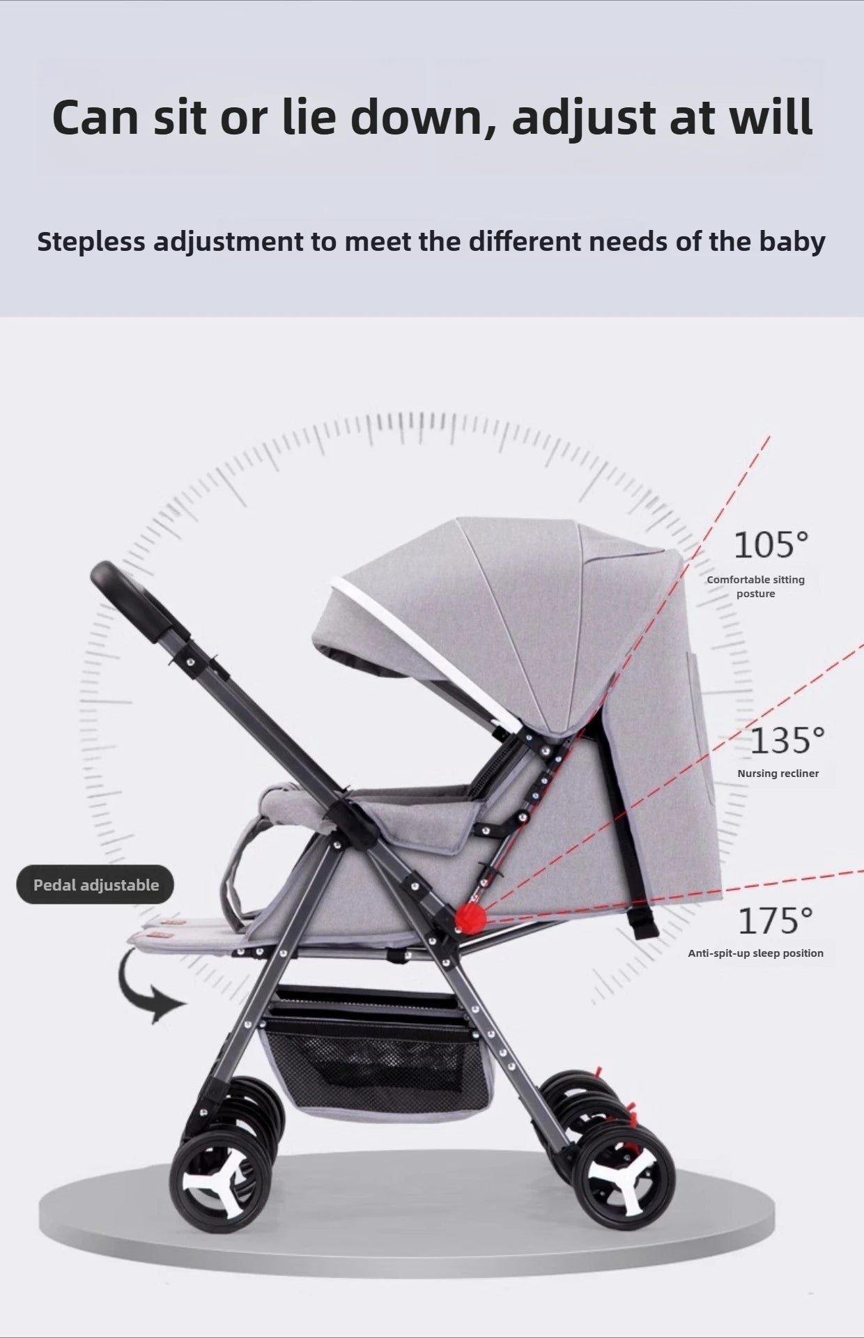 WarmHouse™ TwinFlex Double Stroller – Foldable Comfort for Two Kids