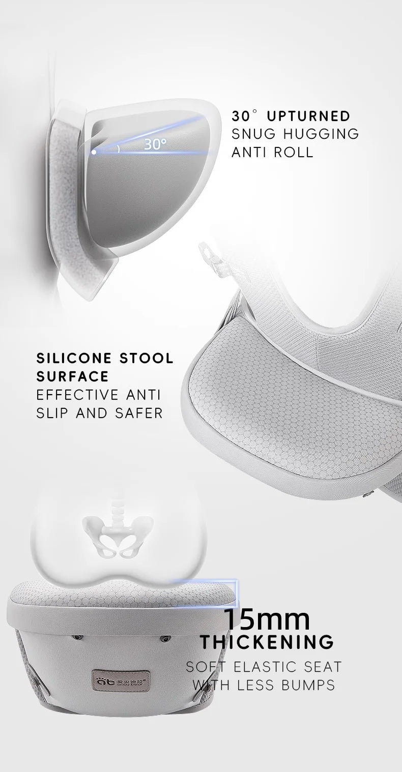 AIBEDILA™ Ergonomic Waist-Stool Baby Carrier – Anti-Gravity Comfort 20kg+