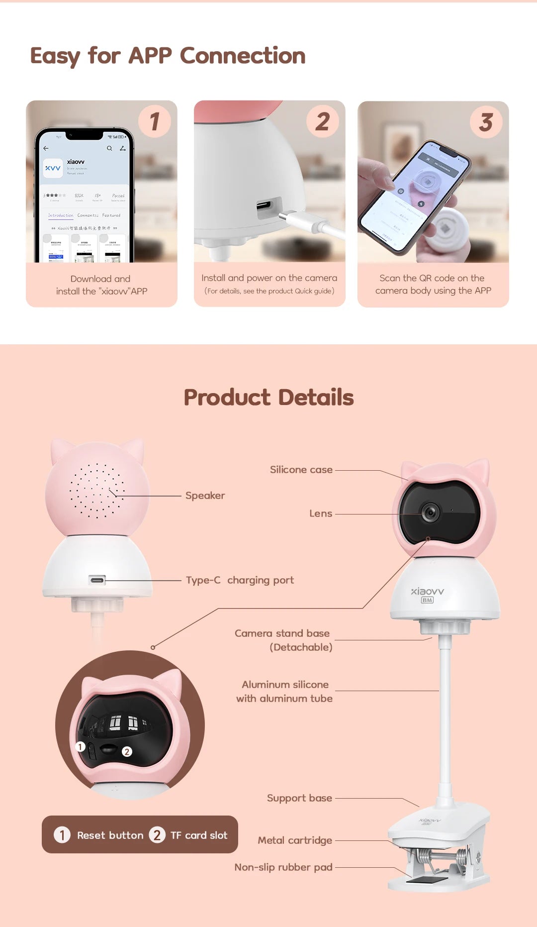 XiaoVV™ 3MP HD Wireless Baby Monitor (Q2 BM)