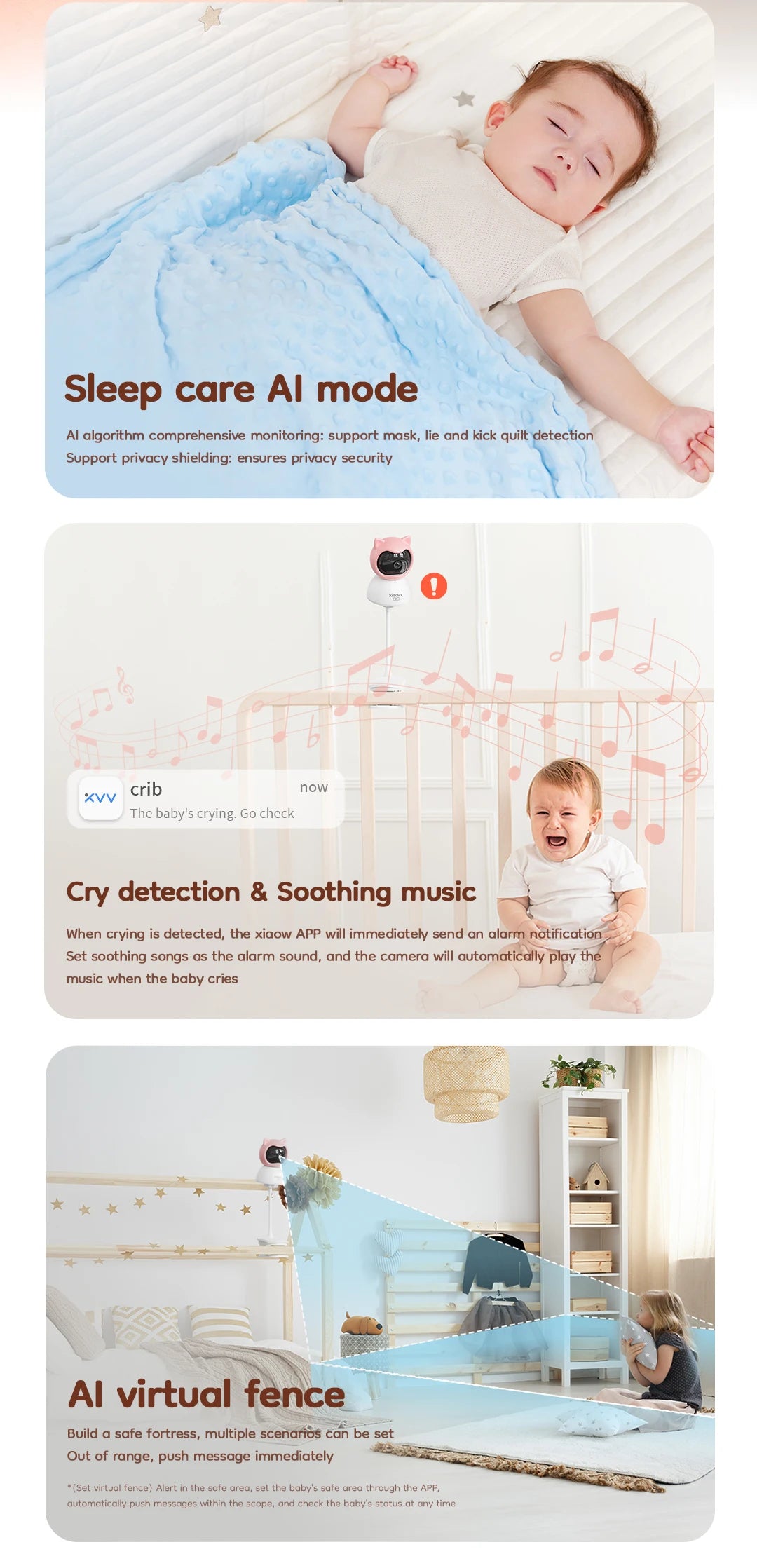 XiaoVV™ 3MP HD Wireless Baby Monitor (Q2 BM)