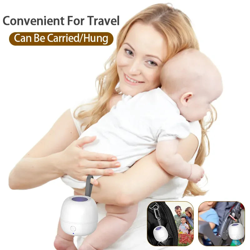 PurePac™ Portable UV Pacifier Sterilizer Case – Rechargeable Baby Soother Cleaner with 99.99% Disinfection