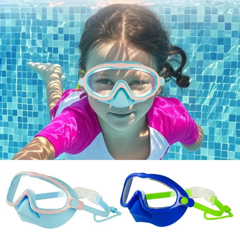 SplashGuard™ Kids Swim Goggles with Nose Cover – Anti-Fog, Leak-Proof, Adjustable & Comfortable for Swimming & Diving