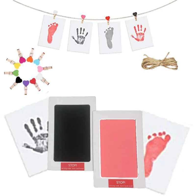 LittlePrints™ Baby Hand & Footprint Ink Pad Kit – Safe, Wash-Free, DIY Keepsake Memory Frame Gift