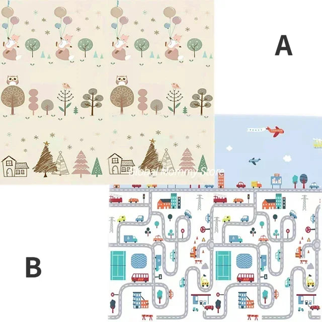 SafeNest™ Foldable Baby Play Mat – Non-Toxic XPE Foam, Reversible & Easy to Clean