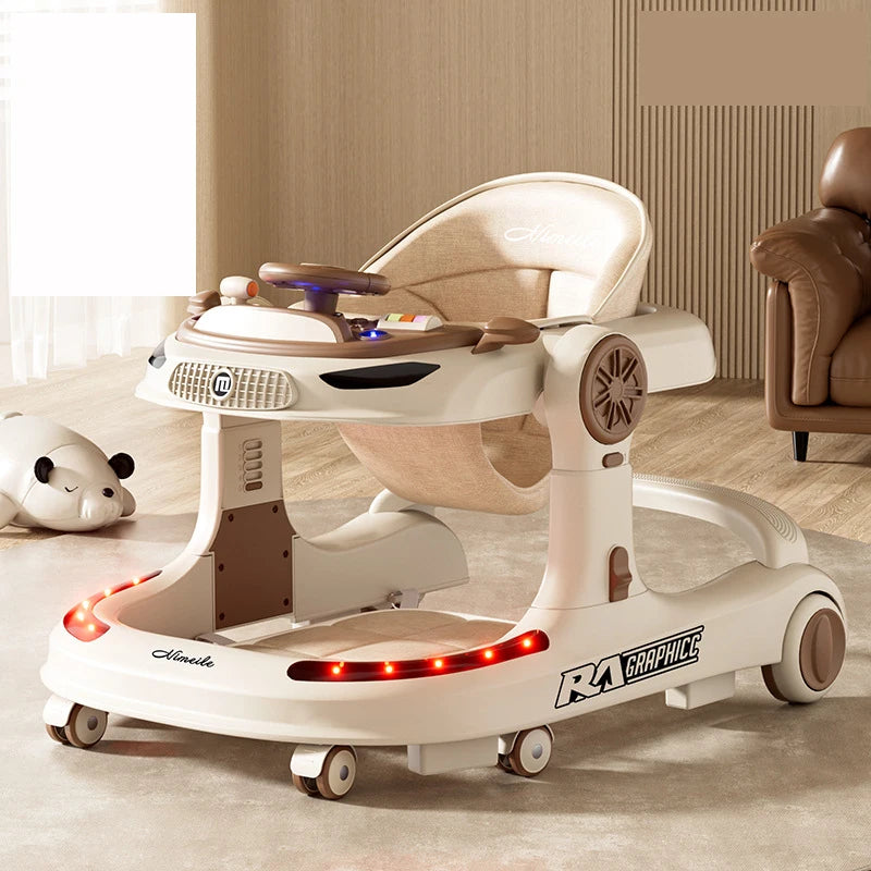 3-in-1 Foldable Baby Walker with Music & Wheels