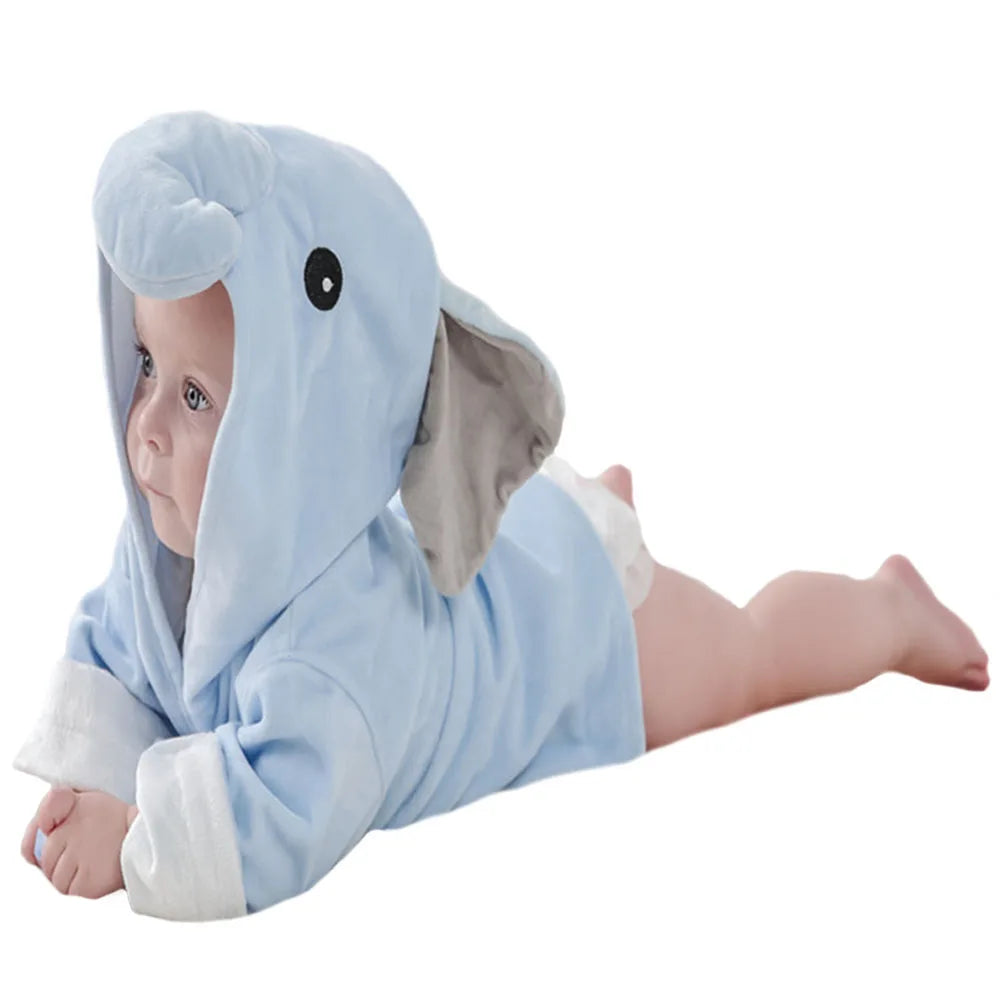 Baby & Toddler Hooded Bathrobe – Soft Terry Towel