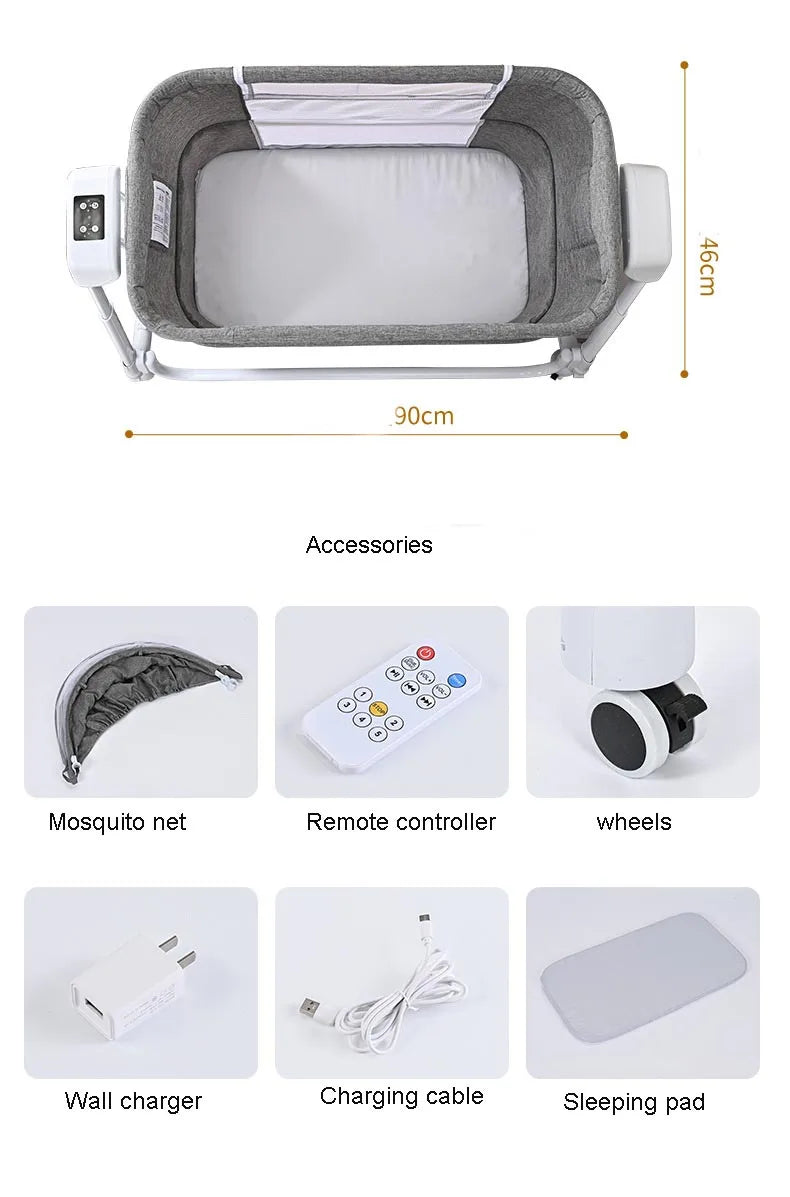 XMSJ™ Electric Rocking Baby Swing Bed