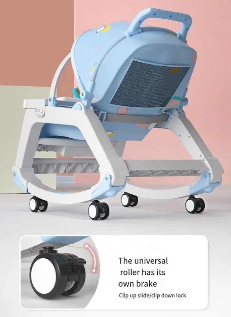 DreamNest™ 5-in-1 Baby Rocking Chair | Multi-Functional Bouncer, Seat, Rocker, Dining & Trolley