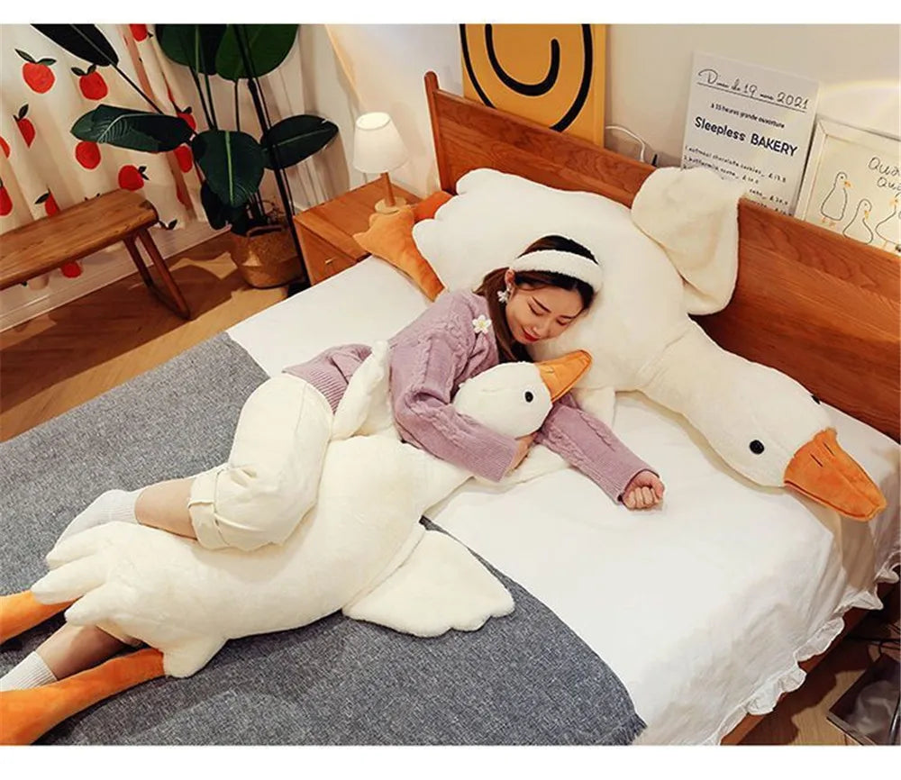 GFPAN™ Giant Plush Duck Pillow – Soft Cotton Stuffed Animal Toy (50/90/130cm)