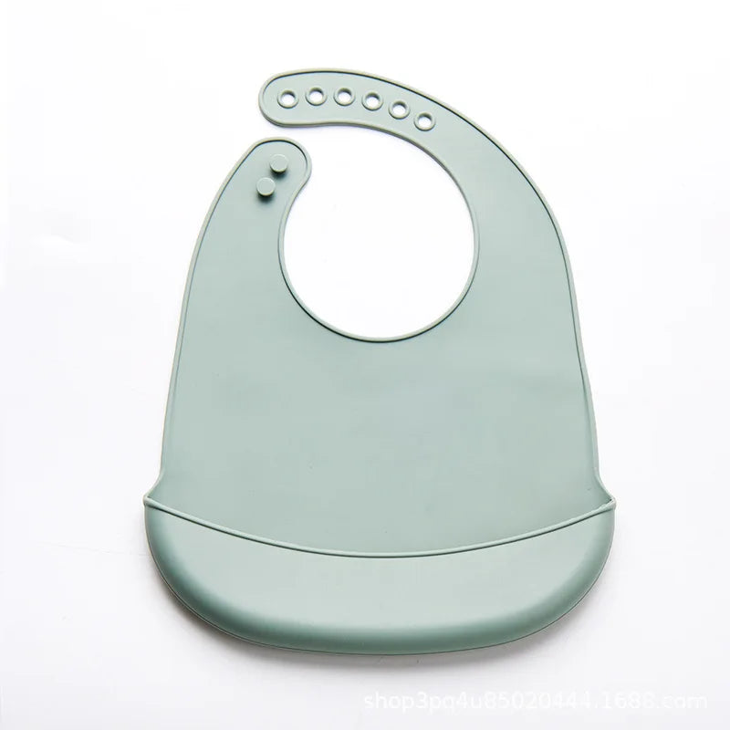 Waterproof Silicone Baby Bib with Pocket
