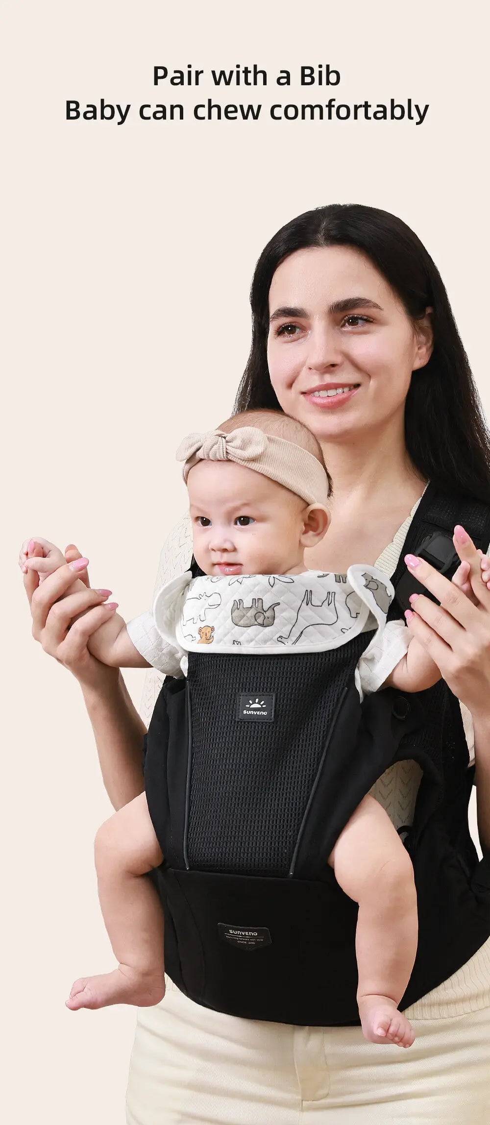 Sunveno™ Ergonomic 4-in-1 Baby Carrier – Back Pain Relief Design