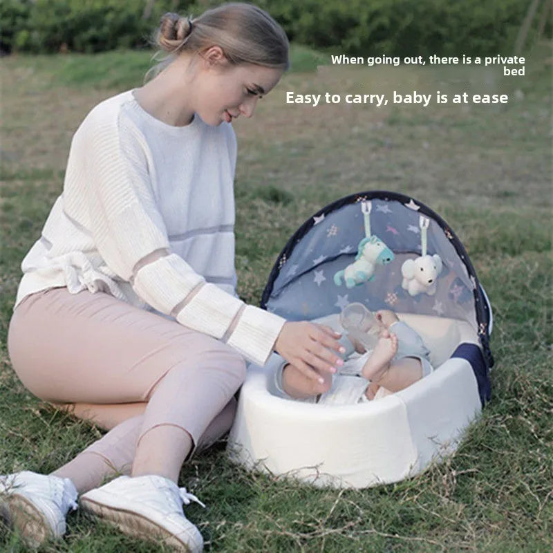 Foldable Outdoor Baby Crib with Mosquito Net