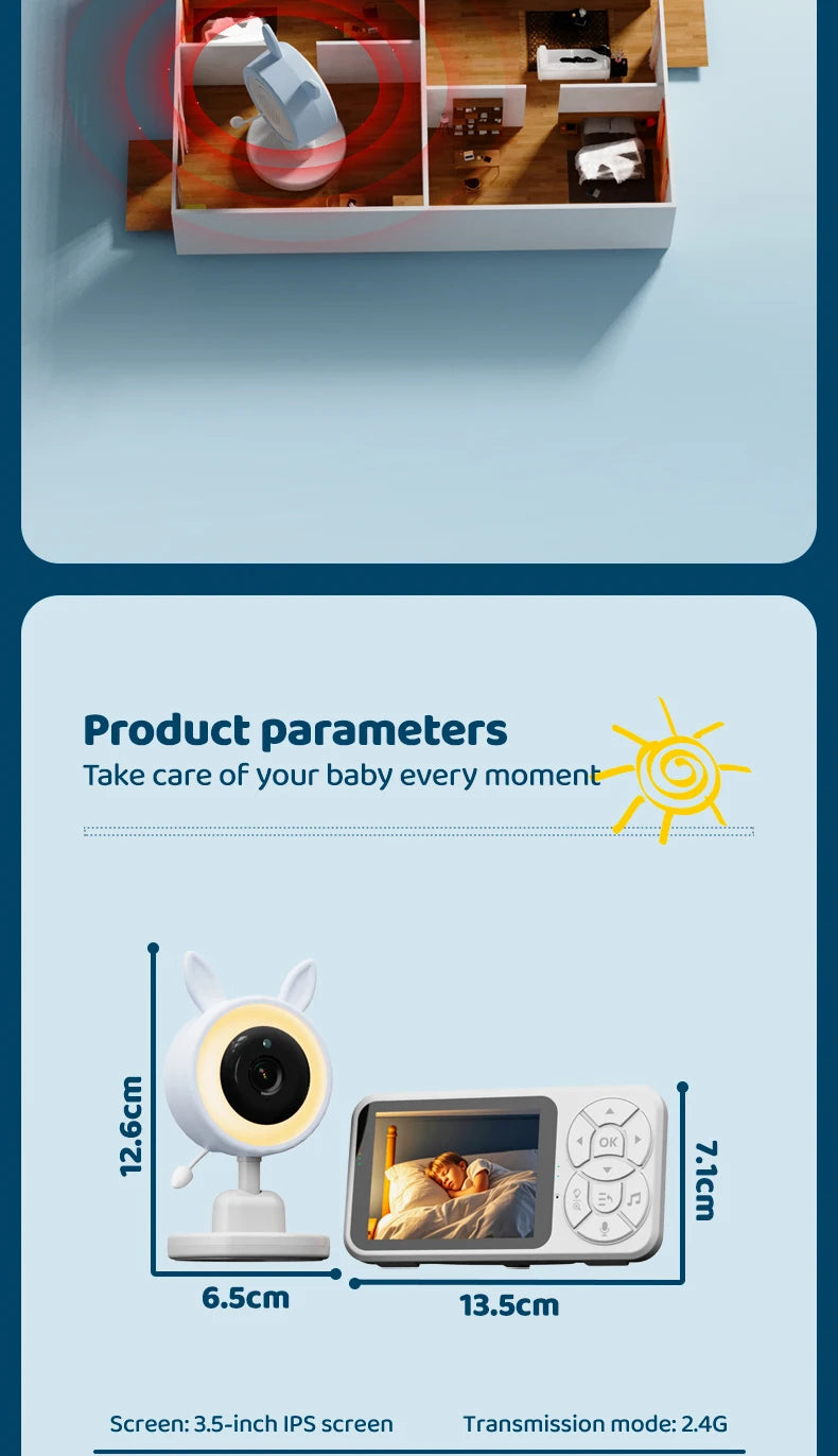 DANMINI™ 3.5" IPS Color Video Baby Monitor (C4L)