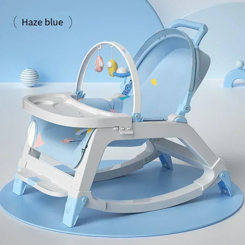 DreamNest™ 5-in-1 Baby Rocking Chair | Multi-Functional Bouncer, Seat, Rocker, Dining & Trolley