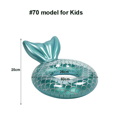 Mermaid Swimming Ring with Backrest – Inflatable Pool Float