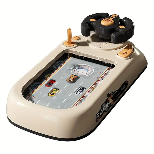 Kids Racing Game Console with Steering Wheel