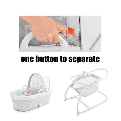 2-in-1 Baby Rocking Bassinet with Music