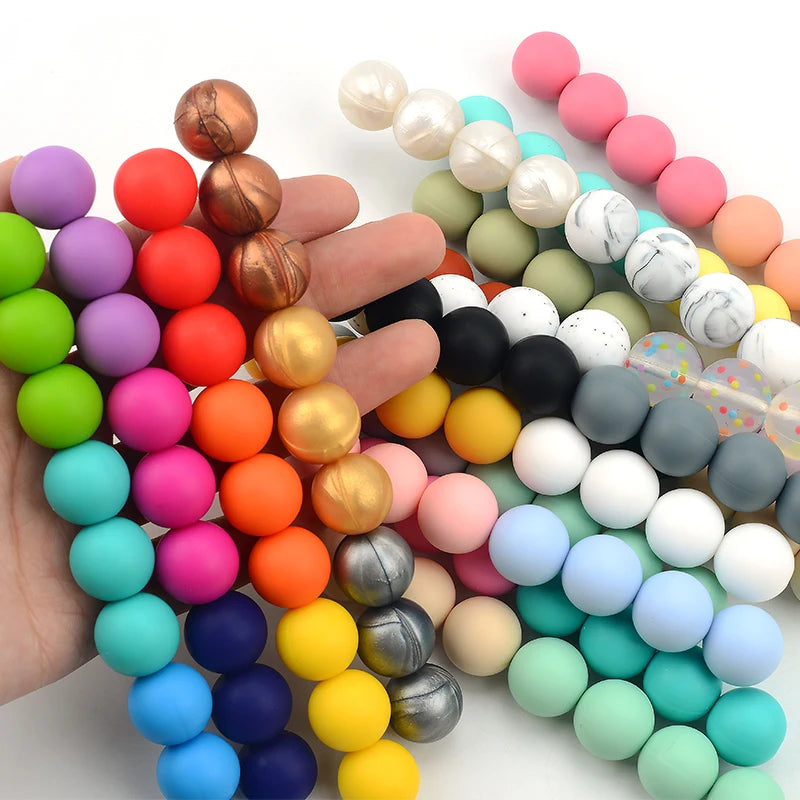 15mm Silicone Teething Beads