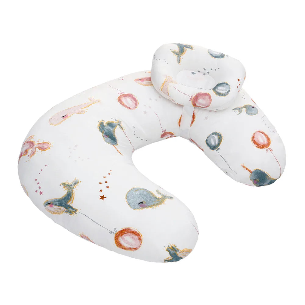 2Pcs U-Shaped Baby Nursing Pillows Maternity Breastfeeding Pillow Infant Newborn Feeding Zipper Cover Cotton Waist Neck Cushion
