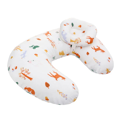 2-Pack U-Shaped Baby Nursing Pillows with Cotton Zipper Covers