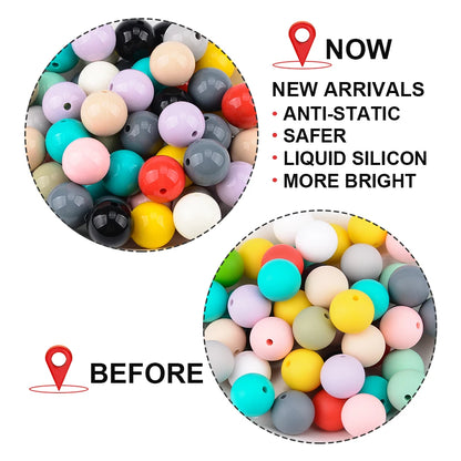 15mm Silicone Teething Beads