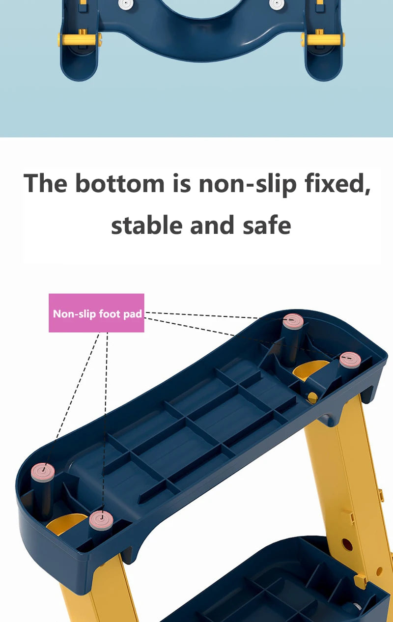 KinderPot™ Folding Baby Potty Training Seat with Step Stool Ladder – Portable Travel Toilet