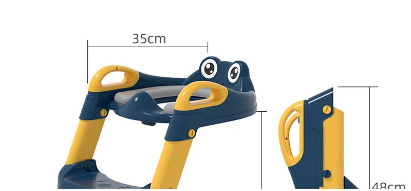 KinderPot™ Folding Baby Potty Training Seat with Step Stool Ladder – Portable Travel Toilet