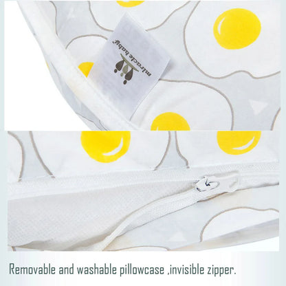 2-Pack U-Shaped Baby Nursing Pillows with Cotton Zipper Covers