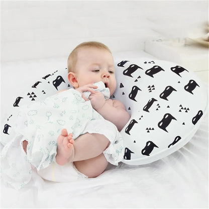 2-Pack U-Shaped Baby Nursing Pillows with Cotton Zipper Covers