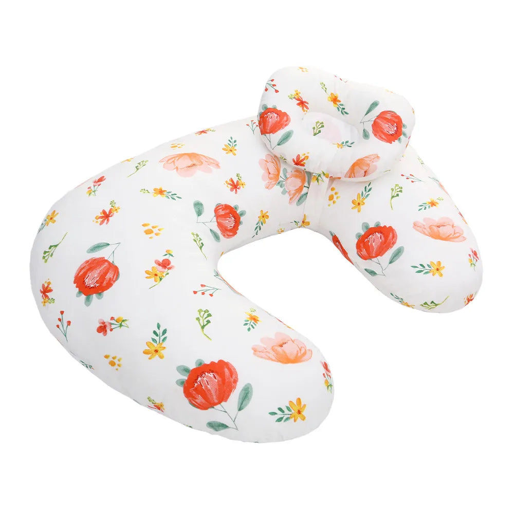 2-Pack U-Shaped Baby Nursing Pillows with Cotton Zipper Covers