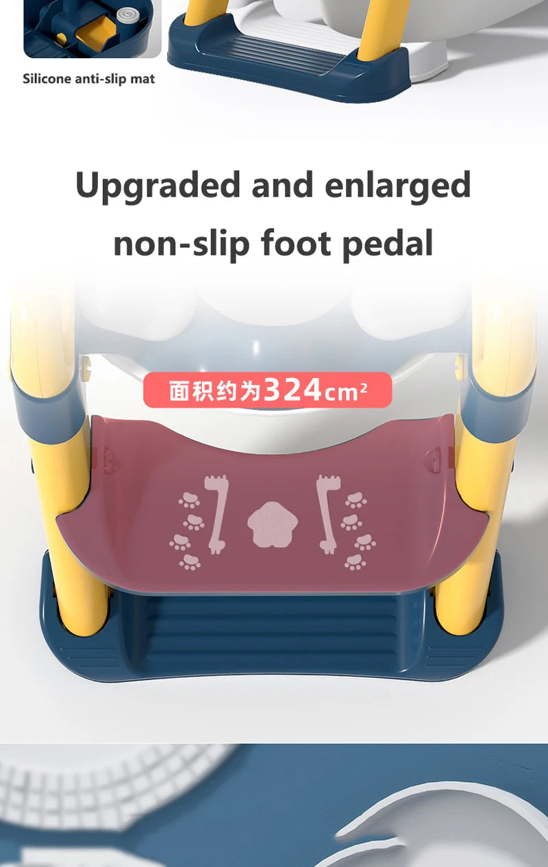 KinderPot™ Folding Baby Potty Training Seat with Step Stool Ladder – Portable Travel Toilet