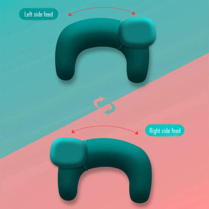 2-Pack U-Shaped Baby Nursing Pillows with Cotton Zipper Covers