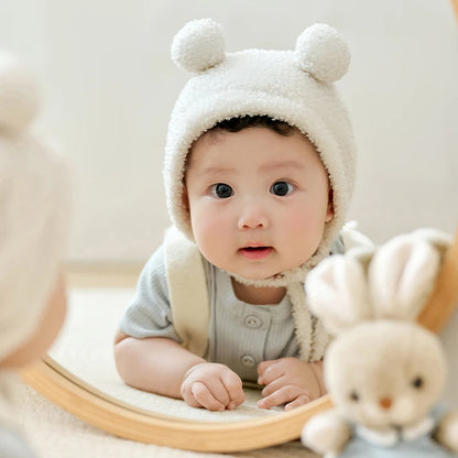 AIBEDILA™ Bear Knit Infant Photography Outfit – Plush Rabbit Prop Set | Unisex Newborn Photo Clothes | 0–6 Months | INS Style