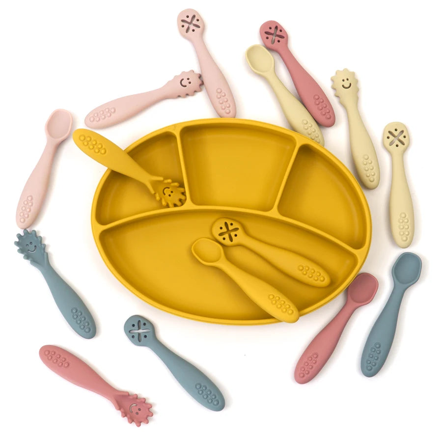 3PCS Cute Baby Learning Spoons Set