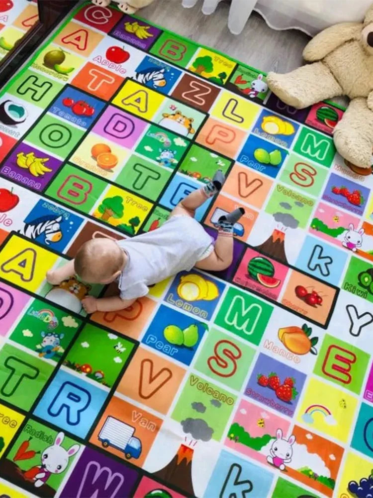 ComfyPlay™ Cartoon Baby Play Mat – Large Foldable EPE Foam Rug, Non-Toxic & Safe