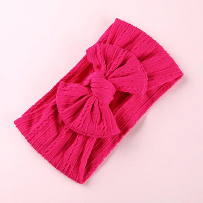 LittleCrown™ Baby Headband – Soft Cotton Blend Stretchy Bow for Newborns