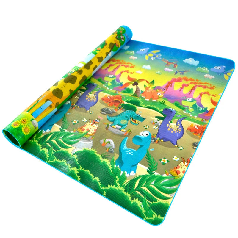 ComfyPlay™ Cartoon Baby Play Mat – Large Foldable EPE Foam Rug, Non-Toxic & Safe