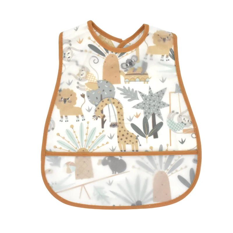 New Cartoon Pattern EVA Waterproof Baby Bib