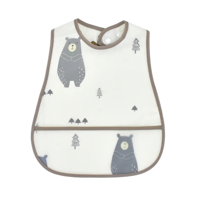 New Cartoon Pattern EVA Waterproof Baby Bib