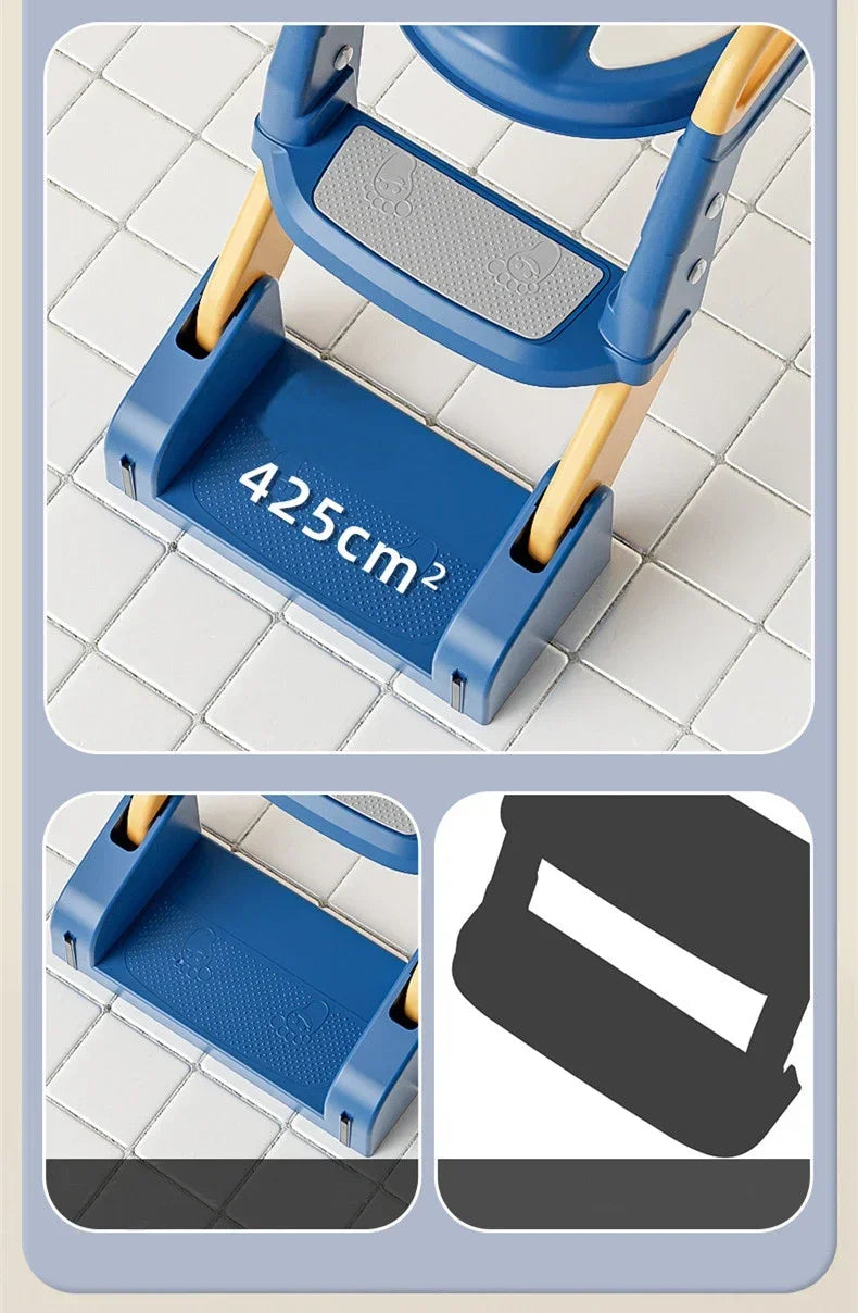 EasyPot™ Folding Baby Potty Training Seat with Step Stool Ladder – Portable Travel Toilet