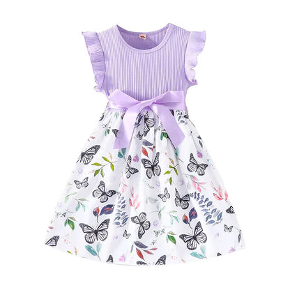 Girls Butterfly Floral Tulle Dress