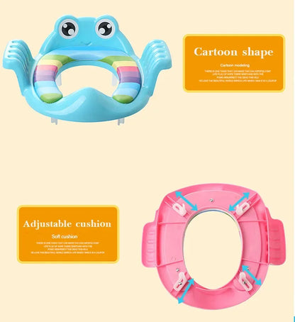PottySteps™ 2-in-1 Kids Toilet Training Seat with Ladder – Adjustable, Cartoon Design, Comfortable & Safe