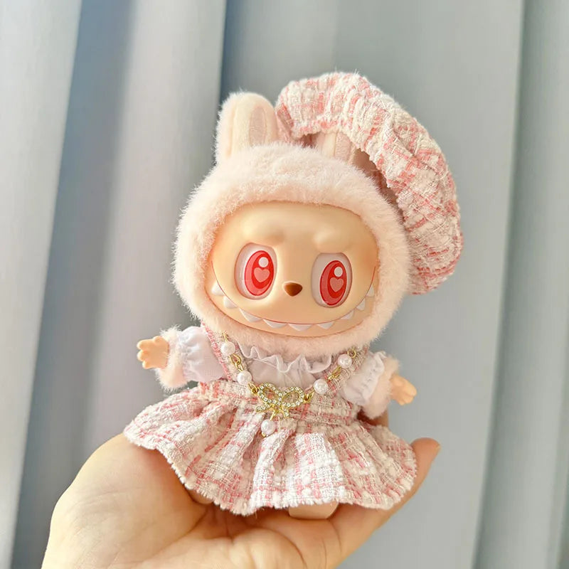 TinyTrend™ Labubu Doll Clothes Set – Fashion Outfit Accessories for 15–17cm BJD Dolls |