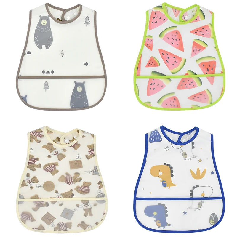 New Cartoon Pattern EVA Waterproof Baby Bib