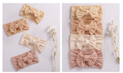 LittleCrown™ Baby Headband – Soft Cotton Blend Stretchy Bow for Newborns