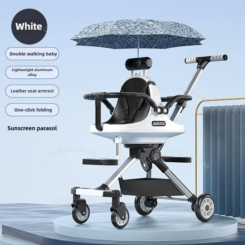 AuraPicks™ TwinGlide Pro Double Stroller
