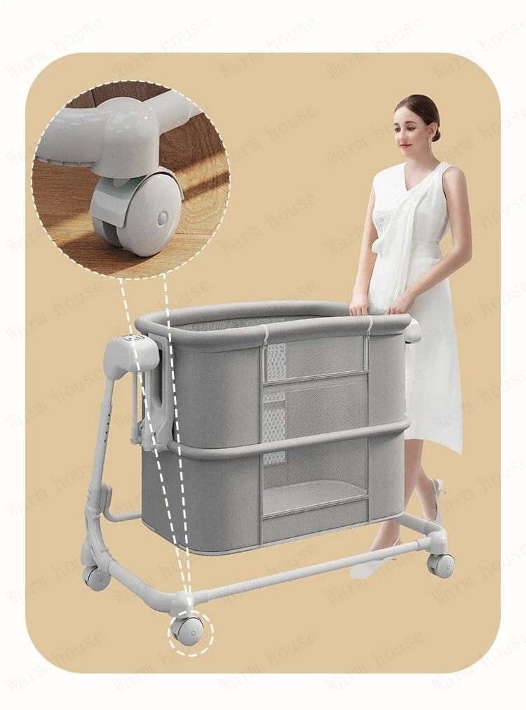 DreamNest™ Portable Folding Baby Crib Bed