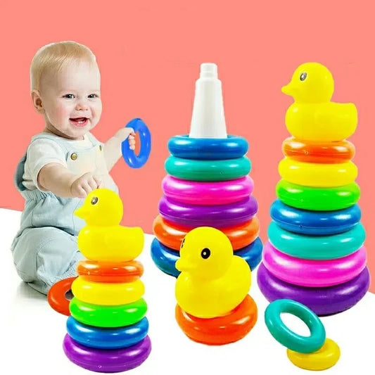 Harko™ Montessori Rainbow Stacking Toy – Soft Educational Ring Stacker for Babies & Toddlers