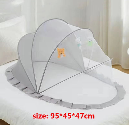BreeziNest™ Foldable Baby Mosquito Net Canopy – Portable Bed Cover & Sunshade (0–12 Months)