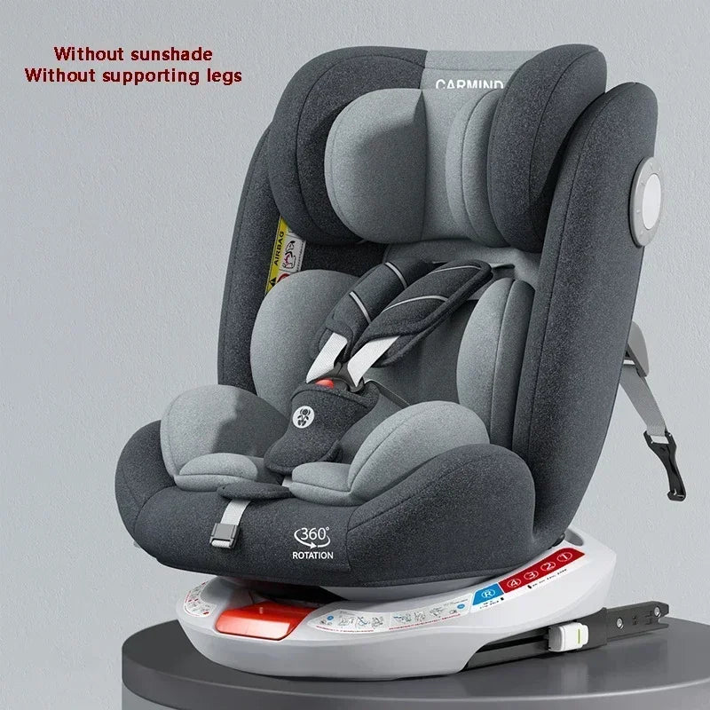 TM™ ISOFIX Child Safety Car Seat – 360° Rotatable Travel Seat for Newborn to 12 Years